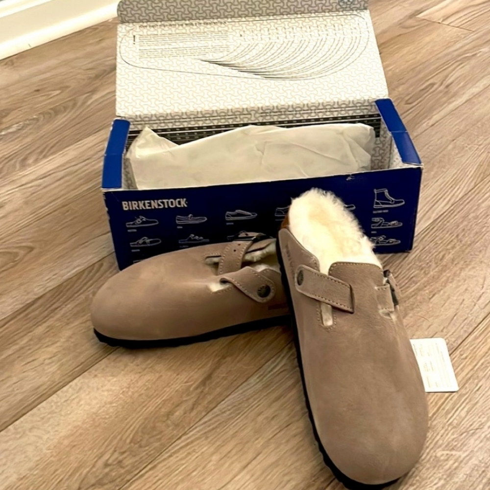 Birkenstock Boston fur lined clogs